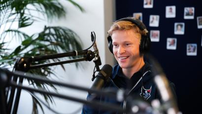 Bild: Marco Meier
Mads Larsen, Verteidiger der Blue Devils Weiden, war zu Gast in der neuen Folge des Podcasts "Powerplay".