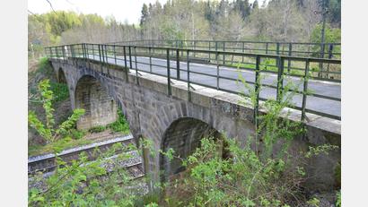 Bild: Benkhardt
Die Eisenbahnbrücke beim Ortsteil Scheibe ist bereits sehr alt. Das Landesamt für Denkmalschutz hat angeregt, sie unter Denkmalschutz zu stellen.