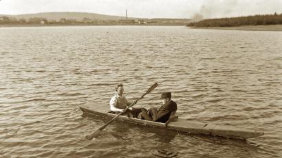 Bild: Archiv Werner Robl
Die Wasserfläche des Wiesau- beziehungsweise Sörteichs bot viel Platz für Bootsfahrten.