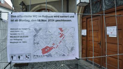 Bild: Stephan Huber
Die öffentlichen Toiletten am Hallplatz in Amberg sind gesperrt.