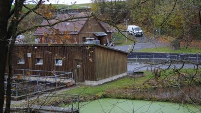 Bild: wel
Das Betriebsgebäude der Abwasseranlage wird mit Photovoltaik ausgestattet. Eine sinnvolle Entscheidung, wie Bürgermeister Norbert Eckl sagt