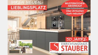 Bild: exb
Das Einrichtungshaus Stauber feiert sein "50-Jähriges" mit einem großen Musterküchen-Abverkauf.
