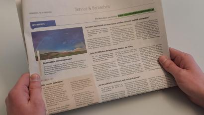 Bild: kan
Die Leserbriefe, die den überregionalen Teil der Zeitung betreffen, erscheinen in der Regel auf der Zeitungsseite „Service & Fernsehen“.