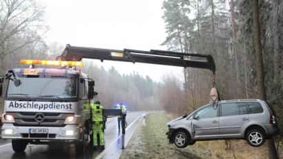 Bild: Wolfgang Steinbacher
Unfall bei Sinnleithen bei Edelsfeld auf der B85.