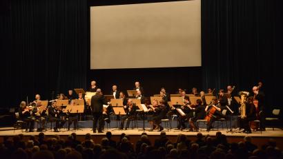 Bild: bey
Das Salonorchester Neustadt mit Dirigent Nicolaus Dick begeisterte die Besucher in der Max-Reger-Halle.