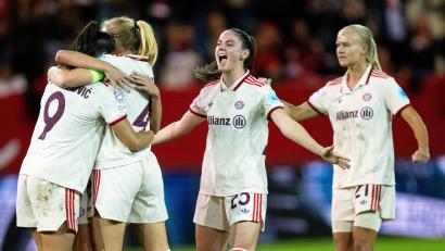 Bild: Sven Hoppe/dpa
Einer der bisherigen Saisonhöhepunkte der FC-Bayern-Frauen: Das 5:2 gegen den FC Arsenal am ersten Spieltag der Champions-League-Saison.