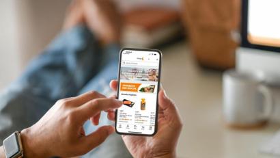 Bild: ---/Knuspr/dpa
Lebensmittel per Amazon: Der Lieferdienst Knuspr richtet sich jetzt auch an Prime-Kunden.