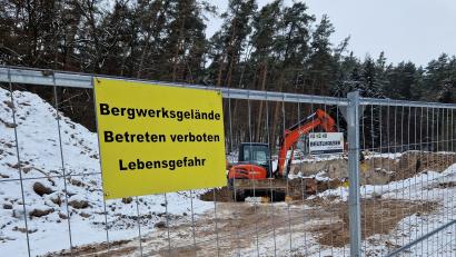 Archivbild: td
Immer wieder gibt es in Stulln Arbeiten, um die ehemaligen Flußspat-Gruben zu sichern, wie etwa hier 2023 an der Grube Roland.