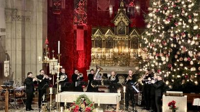 Bild: Stefan Schultes, exb
Ein abwechslungsreiches Neujahrskonzert gaben Tritonus Brass aus Regensburg in St. Josef in Weiden.