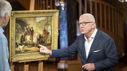 Bild: Ralf Wilschewski/BR
Für den Experten für Gemälde Herbert Giese (Kunsthistoriker, Wien) ist dieses Bild ein Ausdruck der Münchener Renaissance-Begeisterung um 1870.