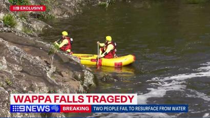 Bild: 9news/9NEWS/AAP/dpa
Die Wappa Falls in Queensland gelten als gefährlich - es gab dort schon einige Todesfälle.