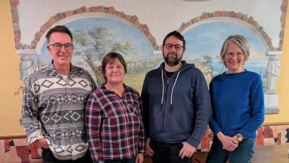Bild: Ursula Stocker/exb
Das neue Führungsteam der Steinwald-Grünen mit Hans Stocker, Lisa Rauh, Fabian Keppler-Stobrawe und Elke Prölß (von links).