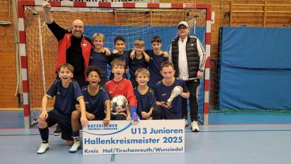Bild: Sven Strößenreuther 
Die U13 der JFG FC Stiftland ist Futsal-Hallenkreismeister im Fußballkreis Hof/Wunsiedel/Tirschenreuth.