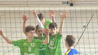 Bild: Markus Bodensteiner/exb
Die U16-Junioren der VC/DJK Amberg wurden Oberpfalzmeister im Volleyball.