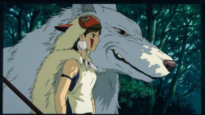 Bild: © 1997 Hayao Miyazaki/Studio Ghibli, ND
Prinzessin Mononoke und Wolfsgöttin Moro als Beschützer des Waldes. Der Film ist auf DVD und Blu-ray erschienen.