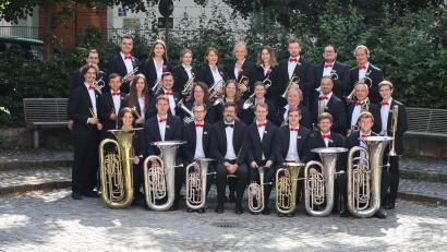 Bild: Lena Dejosez/exb
Die Brass-Band Regensburg spielt im Kubus in Ursensollen ein Frühlingskonzert.