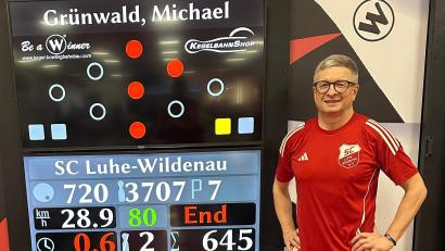 Bild: otr
Michael Grünwald sprang für den verletzten Michael Wehner in die Bresche und glänzte gegen Olympia Mörfelden mit einer neuen persönlichen Besteleistung von 645 Kegelpunkten.
