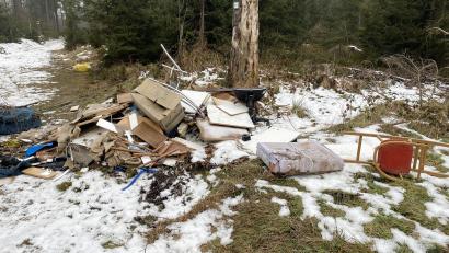 Bild: Polizeiinspektion Naila
Das verschmutzte Waldstück befindet sich in der Nähe eines Waldweges von Straßdorf in Richtung Geroldsgrün.