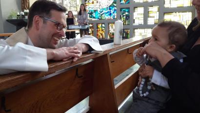 Bild: Mitterer
Pfarrer Dominik Mitterer im Gottesdienst.