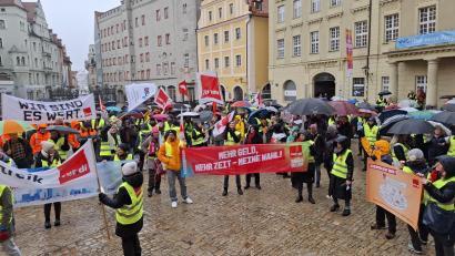 Bild: Alexander Gröbner /Verdi
Nach dem Vorfall in München beendete die Gewerkschaft Verdi eine Kundgebung in Regensburg vorzeitig.