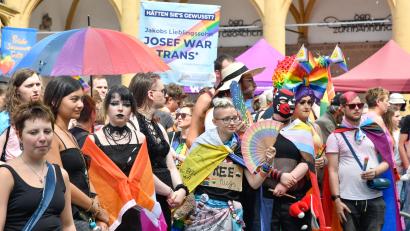 Archivbild: Petra Hartl
Der Verein Kunterbunt Amberg veranstaltet am Samstag eine Kundgebung auf dem Amberger Marktplatz.
