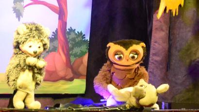 Bild: Kunz
"Die Eule mit der Beule" ist ein Figurentheater mit Stabpuppen. Zu sehen war es am Sonntag in der Max-Reger-Halle.