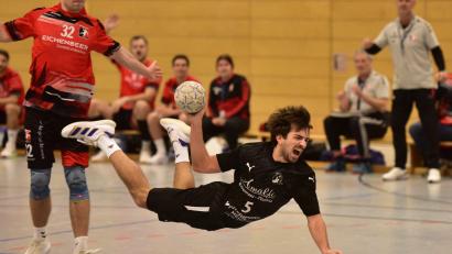 Archivbild: mhs
Für Moritz Müller (Szene aus einem früheren Spiel) und die HSG Nabburg/Schwarzenfeld geht es am Samstag ins Derby gegen den TV Wackersdorf.