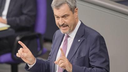 Archivbild: Michael Kappeler/dpa
Markus Söder (CSU), Ministerpräsident von Bayern, zieht nach der Bundestagswahl Bilanz.