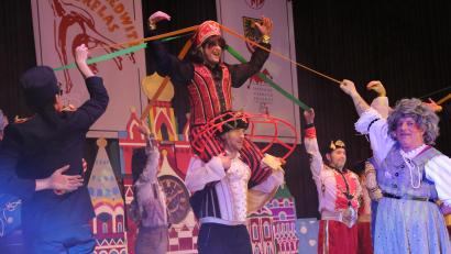 Archivbild: Michael Meier
Mit dabei bei der maskierten Rosenmontagssitzung der Faschingsgilde in der Dörflaser Turnhalle ist das Männerballett Taktforce.