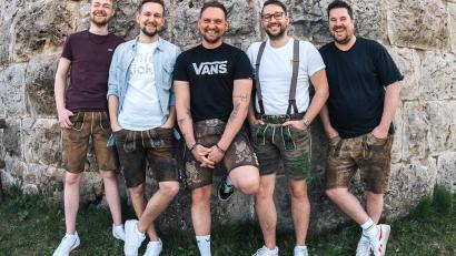 Bild: Tom Eberl/exb
Die bayerische Rockband "d’Hundskrippln" kommt ins Kultur-Schloss Theuern.