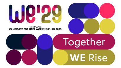 Bild: --/DFB/dpa
Das-Bewerbungs-Logo für Frauen-Europameisterschaft 2029.