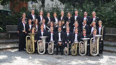 Bild: Lena Dejosez/exb
Die Brass-Band Regensburg spielt im Kubus in Ursensollen ein Frühlingskonzert.