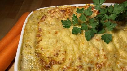 Bild: Michael Schiffer
Mit Spitzkohl und Möhren ist diese Lasagne gefüllt.