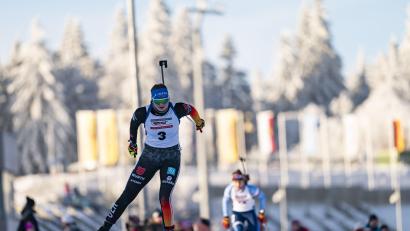 Bild: Niklas Härtig/Voigt
Selina Kastl aus dem Fichtelgebirge (hier beim Rennen in Oberhof) ist derzeit beim IBU-Cup im estischen Otepää dabei.