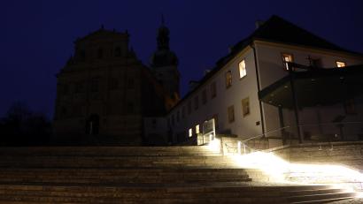 Bild: Wolfgang Steinbacher
Die Beleuchtung der Amberger Bergkirche wird zur Earth Hour für eine Stunde abgeschaltet.