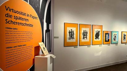 Bild: Stadtmuseum Amberg/Brunner/exb
Ein Teil der Sonderausstellung „Fritz Griebel. gemalt. geschnitten. gewebt.“ im Stadtmuseum in Amberg.