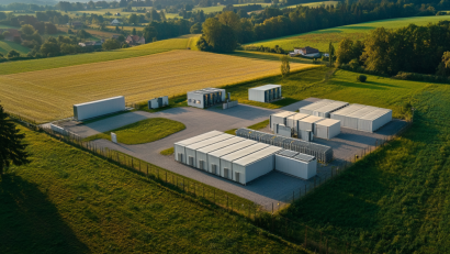 Grafik:  Firma Südwerk
So ähnlich könnte die geplante Batteriespeicheranlage an der B15 in der Nähe des Tierheims Tirschenreuth aussehen.