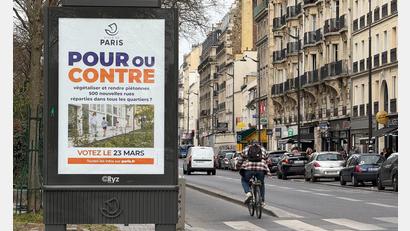 Archivbild: Rachel Boßmeyer/dpa
Mehrfach ließ Paris die Bewohner schon über Fragen zur Verkehrspolitik abstimmen.