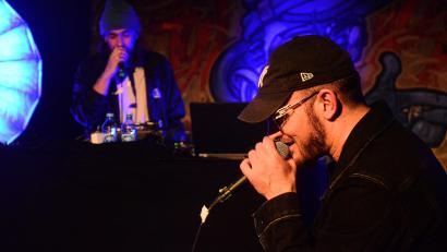 Bild: Kunz
Das Hip-Hop-Duo Galv & Figub begeisterte mit innovativem Rap auf der Sünde-Bühne.