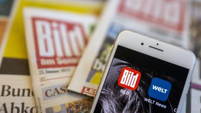 Symbolbild: Monika Skolimowska, dpa
Der Presserat rügt Berichterstattungen der „Bild“-Medien permanent. Von den 24 dieser Tage ausgesprochenen Rügen betraf gleich ein Drittel den Dauerkunden mit den vier Buchstaben.