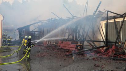 Bild: Wolfgang Steinbacher
Ein ehemaliges Stallgebäude ist in Wolfersdorf bei Kastl abgebrannt.