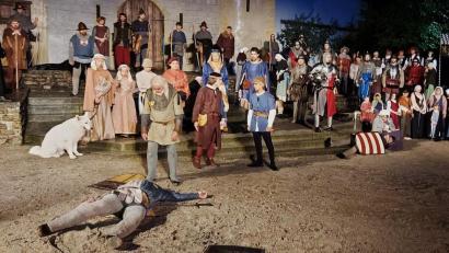 Archivbild: lg
Mit voller Kraft voraus: Das Festspiel "Vom Hussenkrieg" mit historischem Kern – hier eine Probenszene – kommt wie bisher jedes Jahr zur Aufführung.