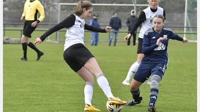Bild: Hubert Ziegler
Miriam Geitner (links) vom TSV Theuern erzielte den Siegtreffer beim 1:0-Sieg im Heimspiel gegen den SV Kirchberg. Auch in Würzburg will Geitner treffen.