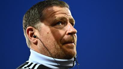 Bild: Tom Weller/dpa
Max Eberl begründet die Trennung von Thomas Müller mit der Kaderplanung.