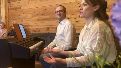 Bild: Ina Piehler
Sarina Wagner und Andreas Feyrer beim Barock-Konzert in der Molzmühle.