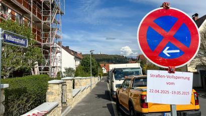 Bild: Petra Hartl
Die Velhornstraße in Amberg ist ab Dienstag, 22. April, gesperrt.