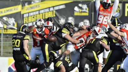 Bild: Hubert Ziegler
Die Amberg Mad Bulldogs unterlagen zum Saisonauftakt in der Regionalliga Süd den Augsburg Centurions.