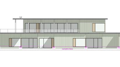 Grafik: 2G Architekten/exb
Draufgesetzt wird laut Eingabeplan beim Neubau der Kindertagesstätte in Kaltenbrunn eine weitere Gruppe .