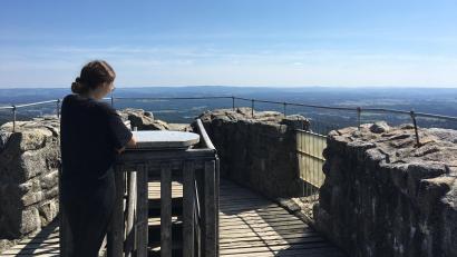 Bild: Hohlheimer
Ausblick vom Bergfried der Burgruine Weißenstein.