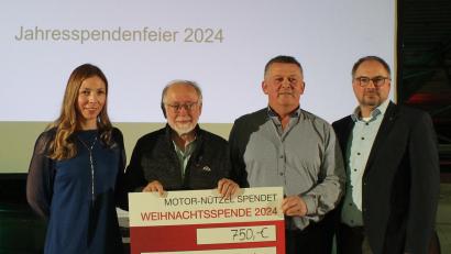 Bild: Motor Nützel/exb
Spendenübergabe an Forum Falkenberg: Im Bild von links Yvonne Bauer (Motor Nützel), Herbert Bauer und Hermann Weiß (beide Forum Falkenberg) sowie Günther Zintl (Motor Nützel).